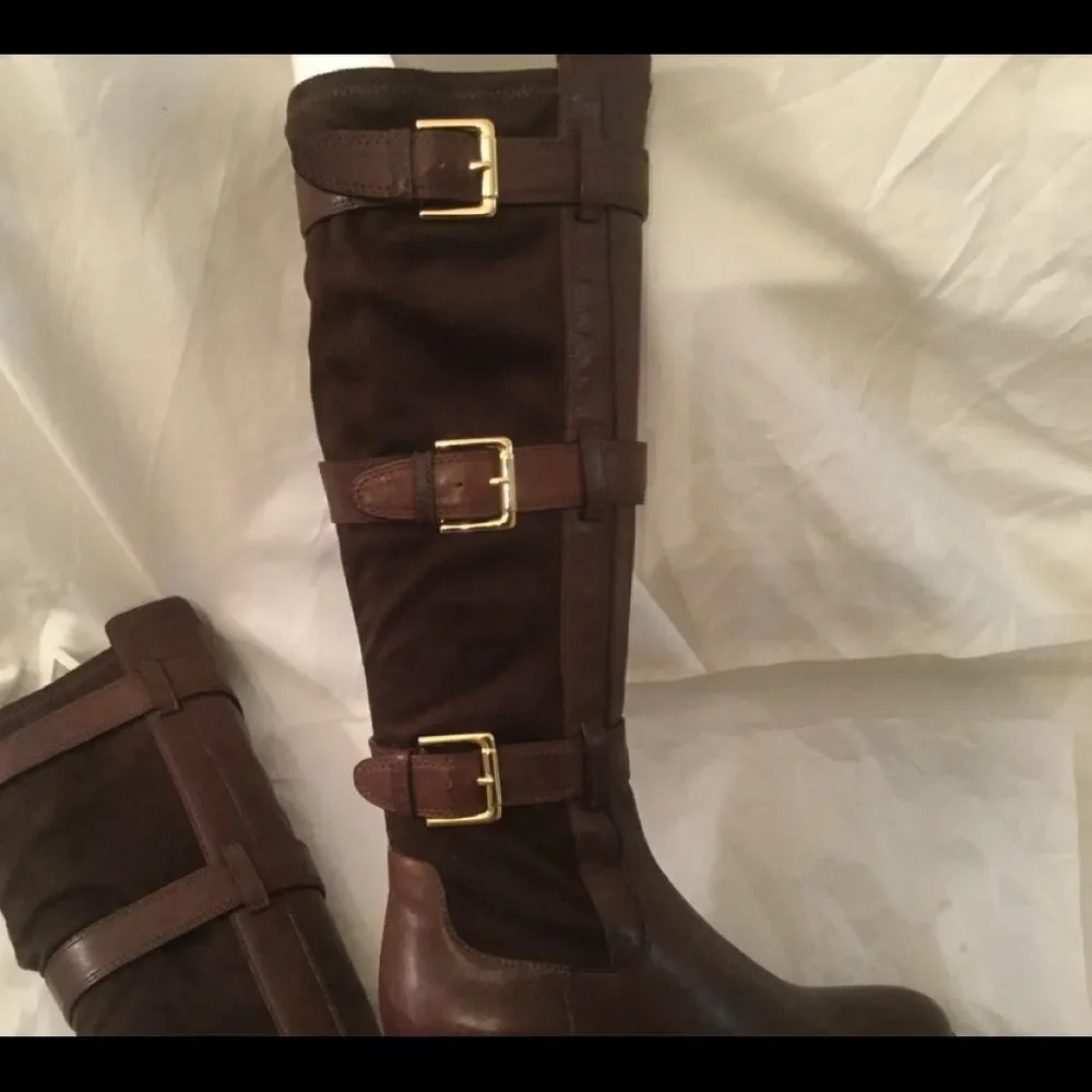 New Cole Haan Avalon Triple Buckle Suede Leather